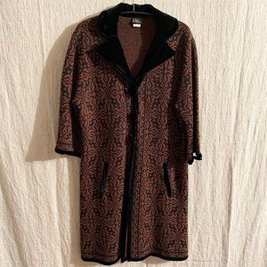 Covelo patterned sweater coat